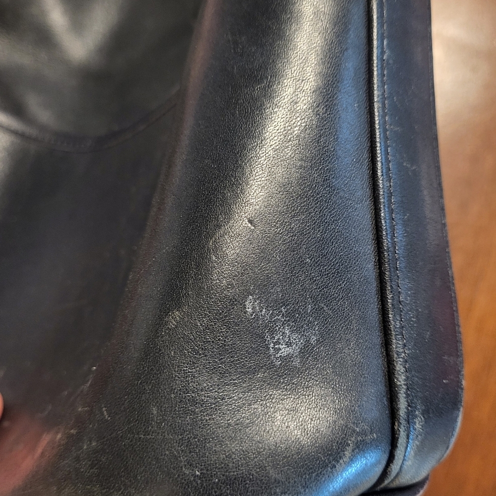 Vintage COACH FLETCHER Crossbody Black Leather Saddle Bag Shoulder Purse 4150 - Picture 10 of 16